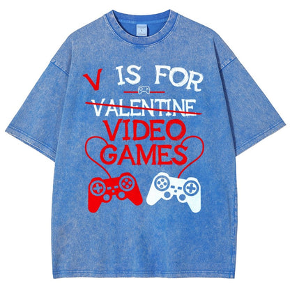 Valentine's Day.Funny Gamer Valentine Nerd Vintage Distressed T-shirt