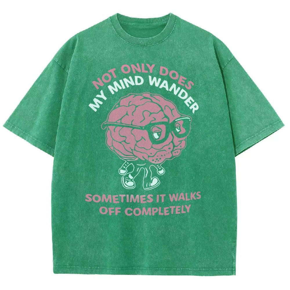 My Mind Wanders Vintage Distressed T-shirt