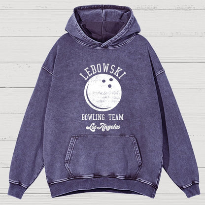Bowling Team Vintage Distressed Hoodie