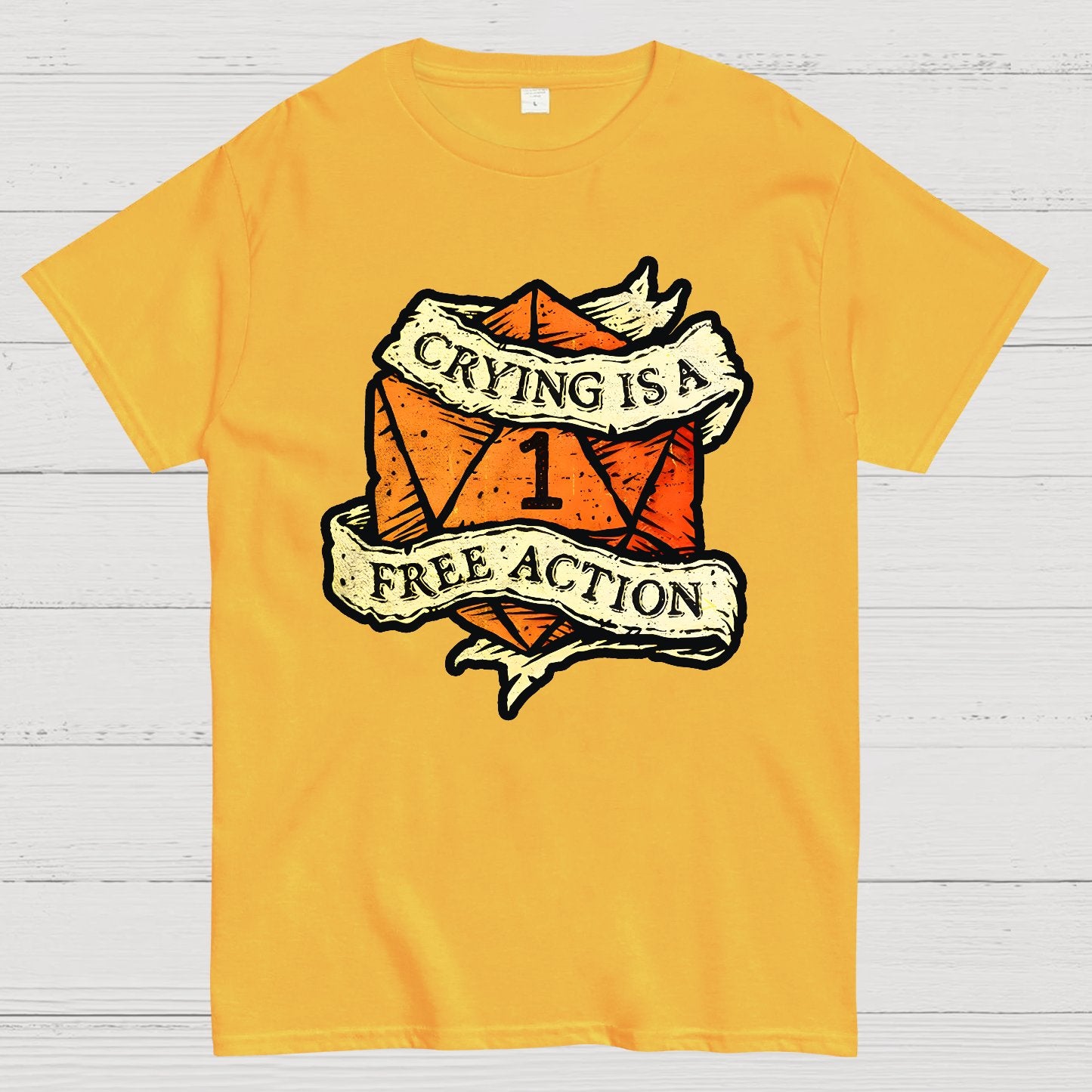 Crying is a free action Geek T-Shirt