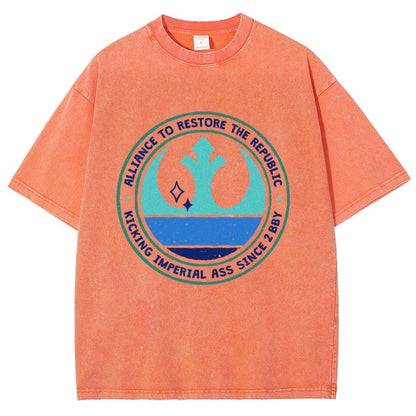 Kicking Galactic Ass Vintage Distressed T-shirt