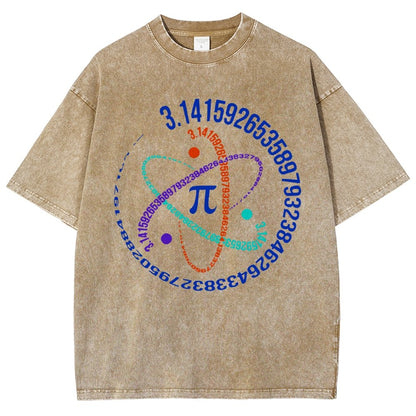 Atom Pi Math Science Vintage Distressed T-shirt
