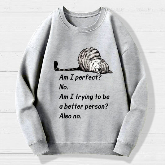 Am I Perfect No Geek Cotton Sweatshirt