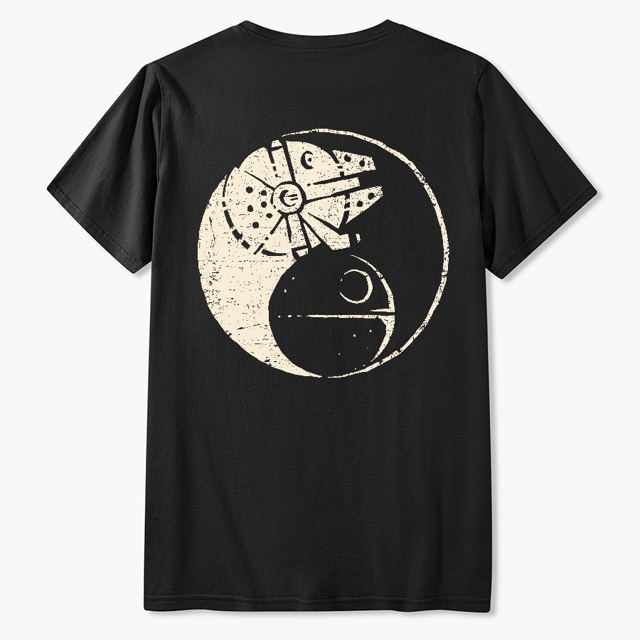 Balancing The Energy Front And Back Printing Geek T-Shirt