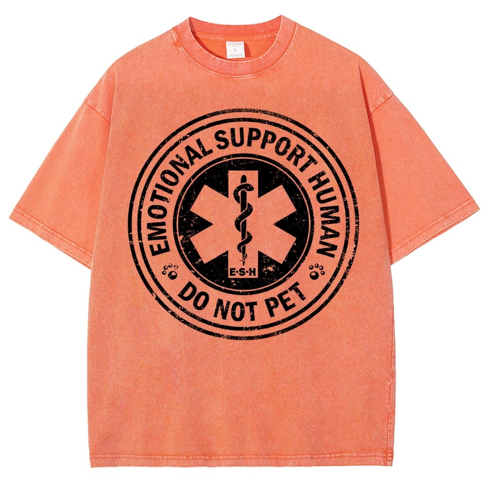 Emotional Support Human Vintage Distressed T-shirt