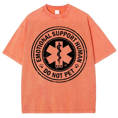 Emotional Support Human Vintage Distressed T-shirt