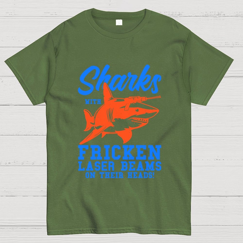 Sharks with Laser beams Geek T-Shirt