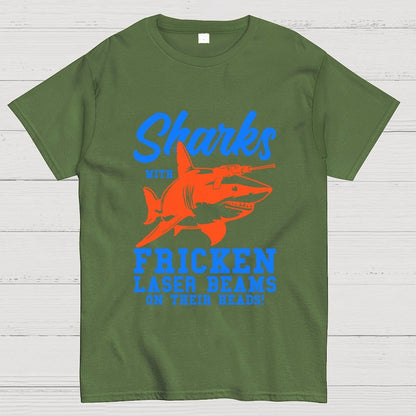Sharks with Laser beams Geek T-Shirt