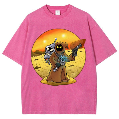 Robot Hunter Vintage Distressed T-shirt