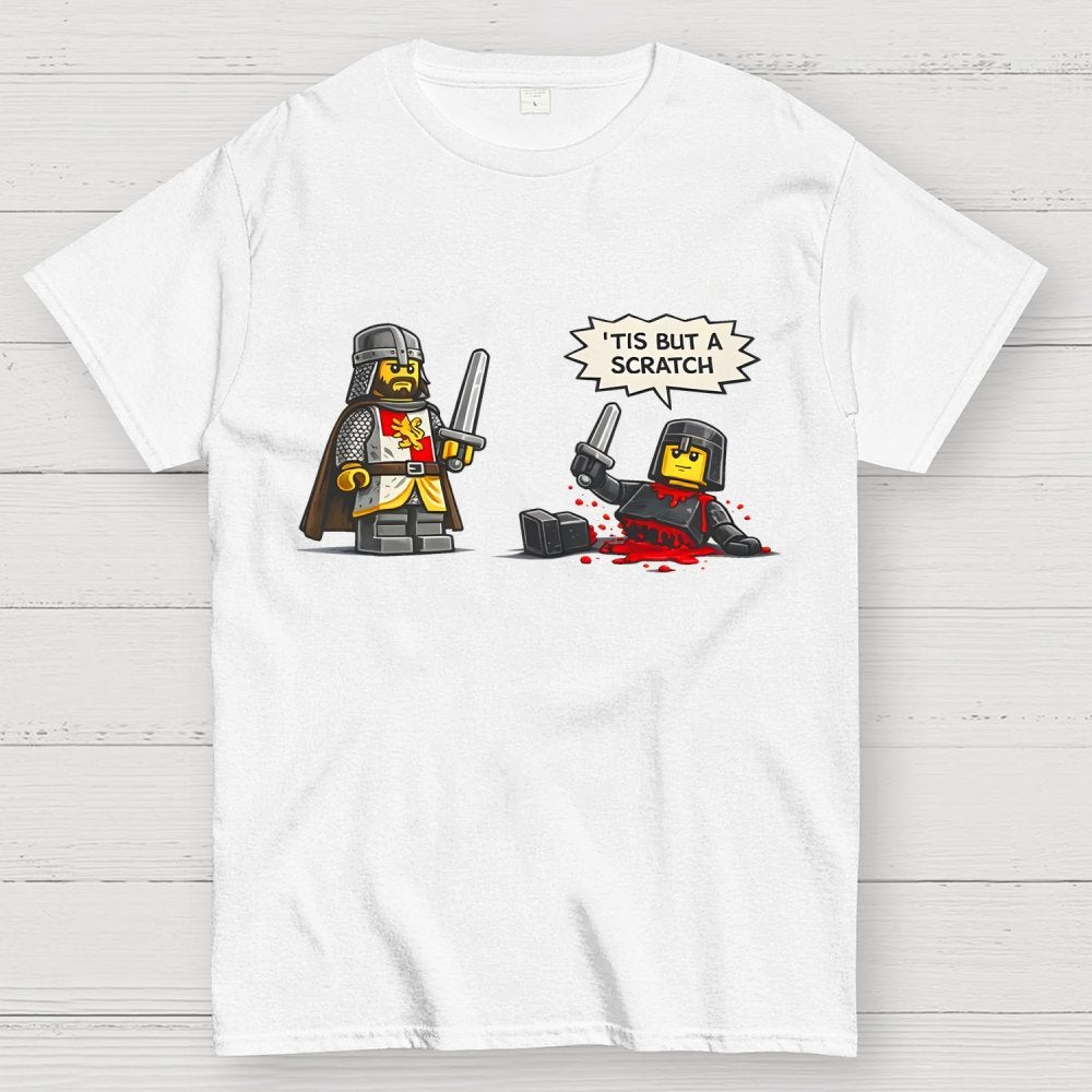 Tis But a Scratch  Fantasy Warrior Parody  Dark Humor Geek T-Shirt