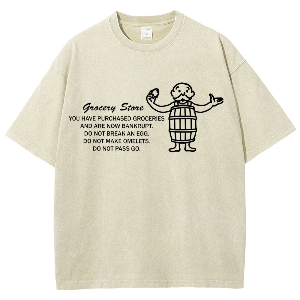 Chance on Eggs Pass Go Vintage Distressed T-shirt
