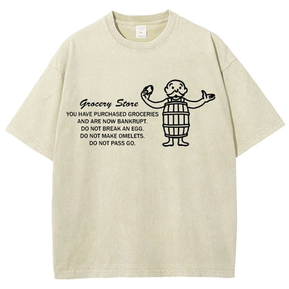 Chance on Eggs Pass Go Vintage Distressed T-shirt
