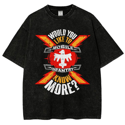 Would You Like to know more? Vintage Distressed T-shirt