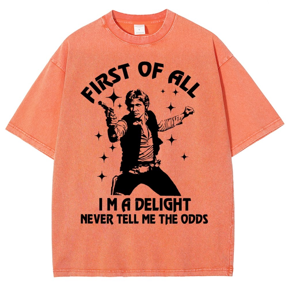 First Of All I'm A Delight Vintage Distressed T-shirt