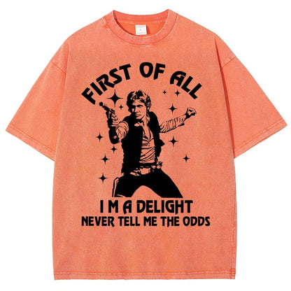 First Of All I'm A Delight Vintage Distressed T-shirt