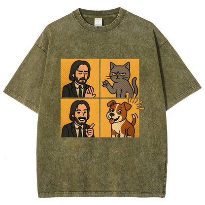 Dog Vintage Distressed T-shirt