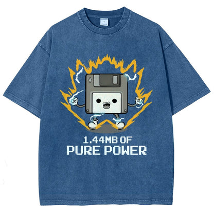 1.44mb of pure power Vintage Distressed T-shirt