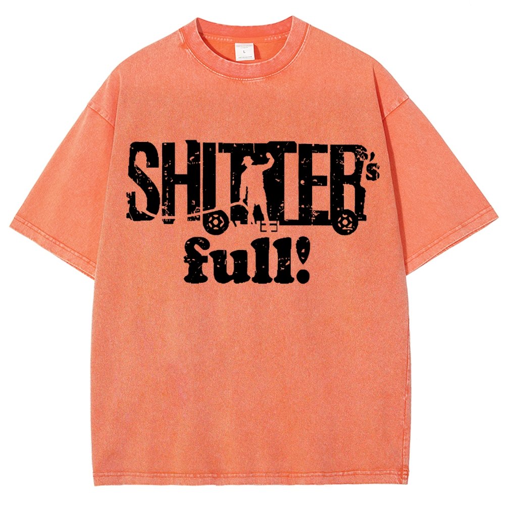 Shitter's Full! Christmas Humor Vintage Distressed T-shirt