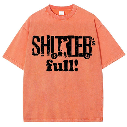 Shitter's Full! Christmas Humor Vintage Distressed T-shirt