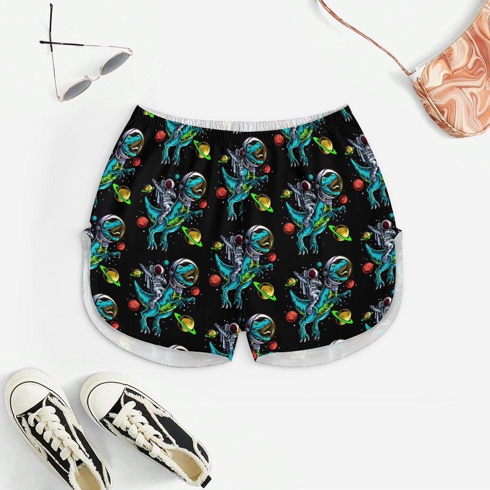 Funny Dinosaur Astronaut Women's Geek Suspender Cami Set