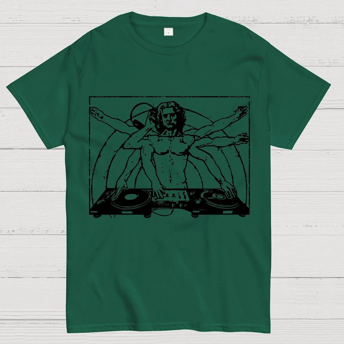 Vitruvian-DJ Geek T-Shirt