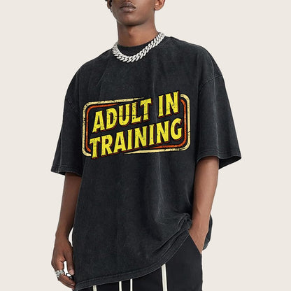 Adult In Training Vintage Distressed T-shirt