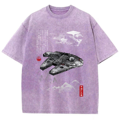 Escape from Mysterious City sumi-e Vintage Distressed T-shirt