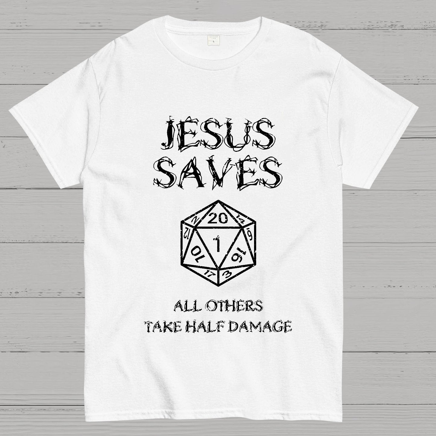 Jesus Saves Berryse che tales 4 posts of damage Geek T-Shirt