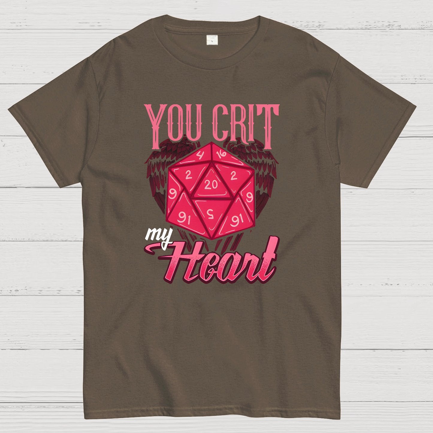 You Crit My Heart Fun Board Game Valentine's Day Nerd T-Shirt