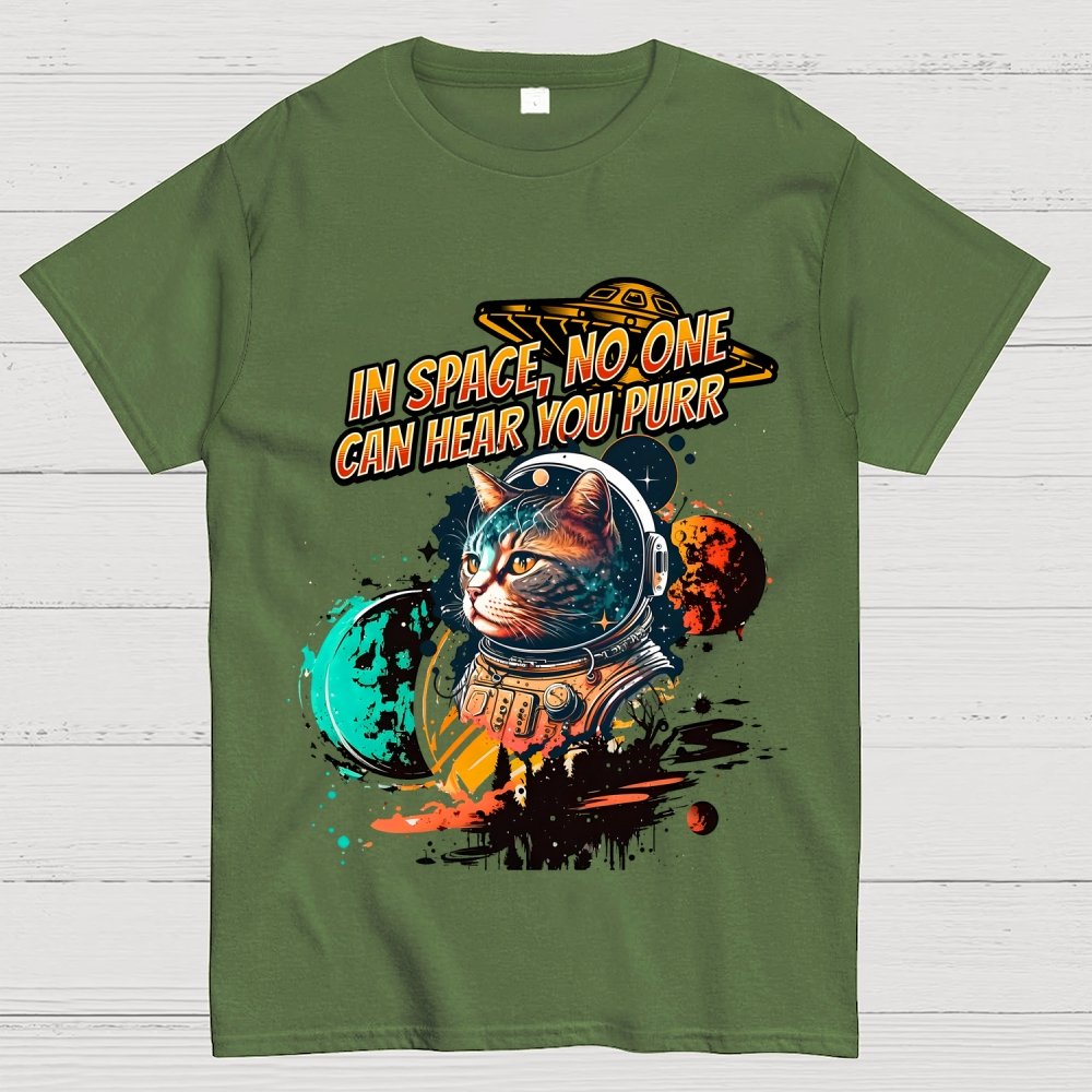In Space No One Can Hear You Purr Geek T-Shirt