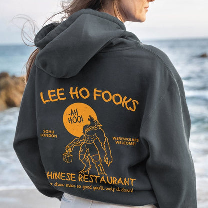 Lee Ho Fooks Chinese Restaurant Printed Back Unisex Cotton Hoodie