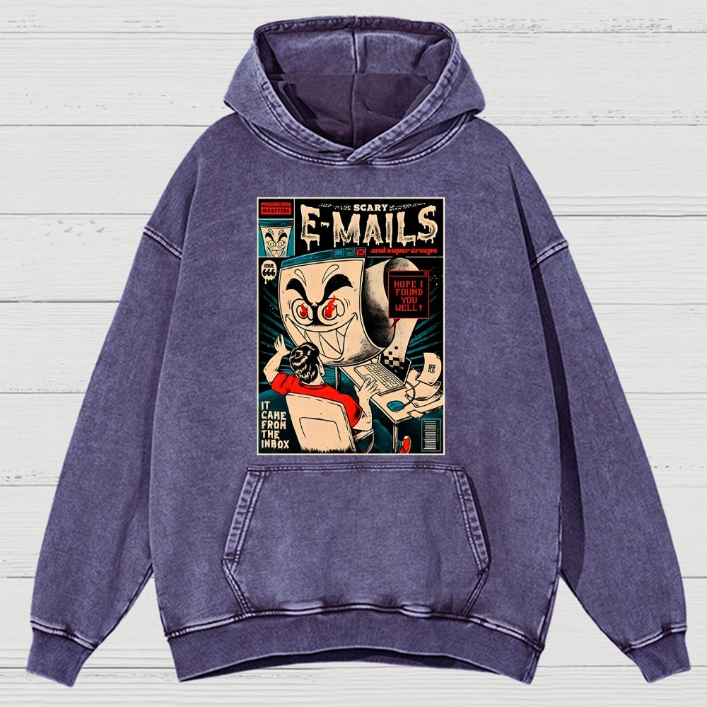 Scary E-Mails Vintage Distressed Hoodie