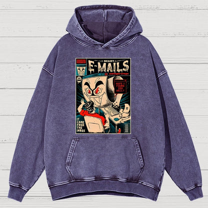 Scary E-Mails Vintage Distressed Hoodie
