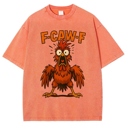 F-CAW-F  Angry Chicken Vintage Distressed T-shirt