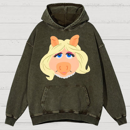 Retro Pop Culture Puppet Face4 Vintage Distressed Hoodie