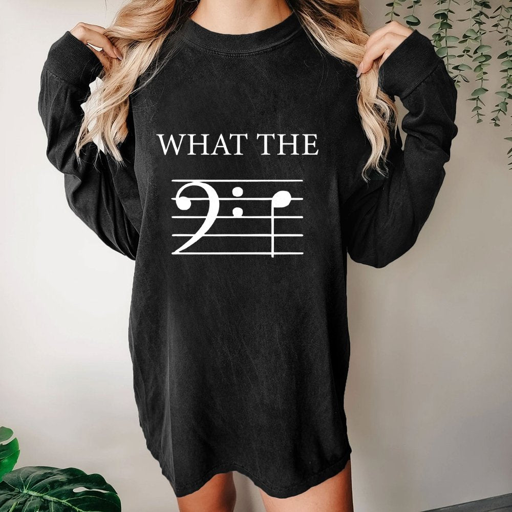 What The F (Bass) Washed Long Sleeve Tee