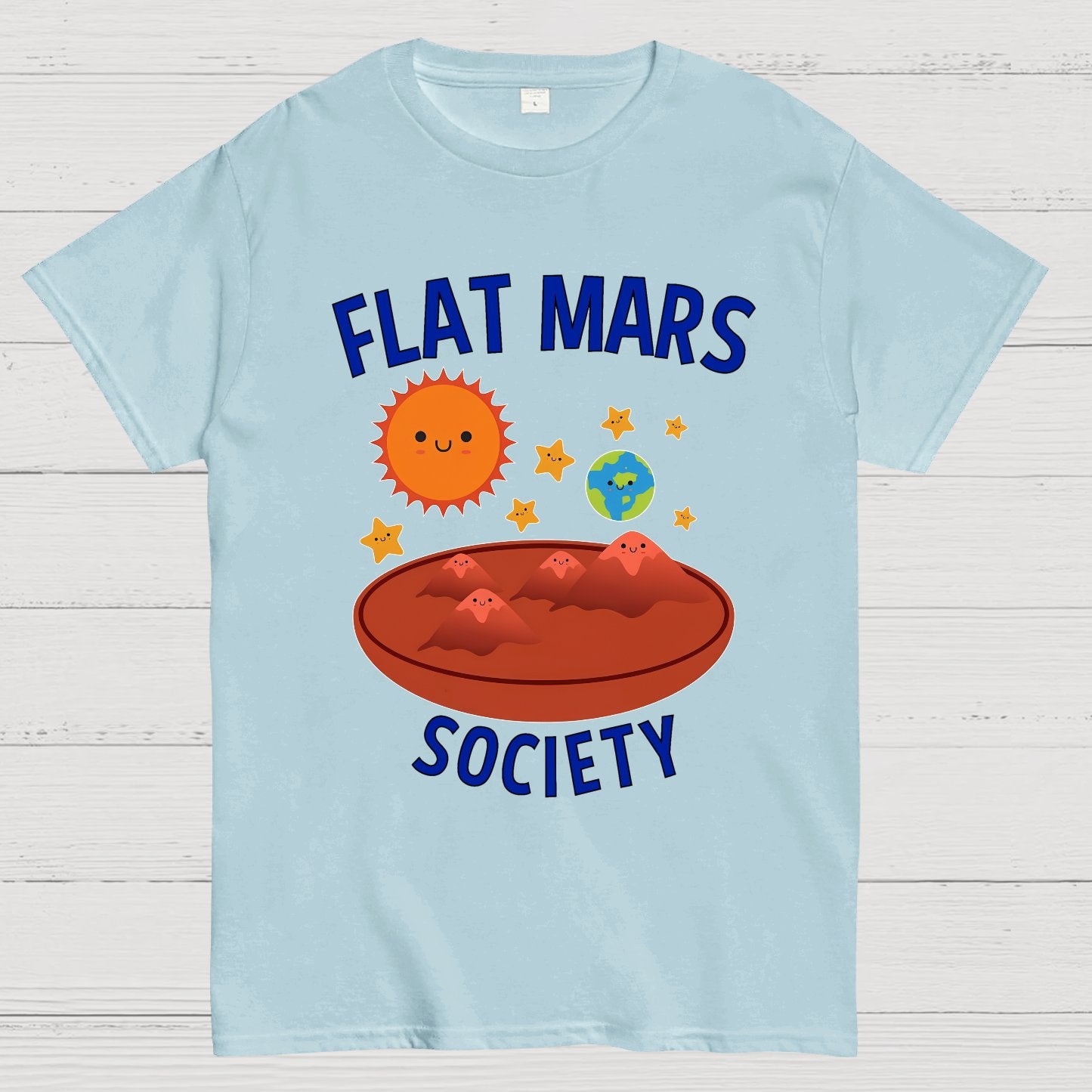 Flat Mars Society Nerdy T-Shirt