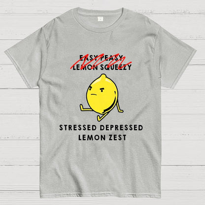 Stressed Depressed Lemon Zest Geek T-Shirt