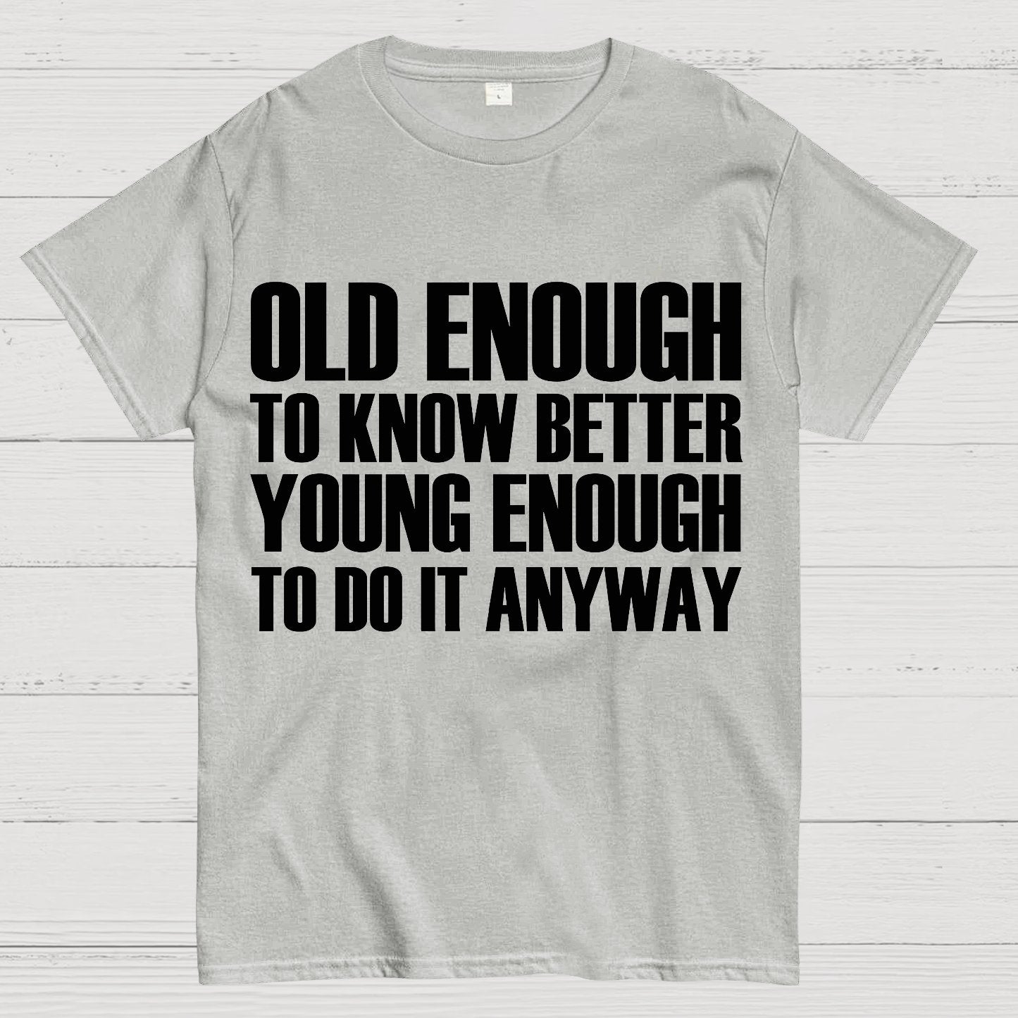 Old Enough To Know Better Young Enough To Do It Anyway Geek T-Shirt