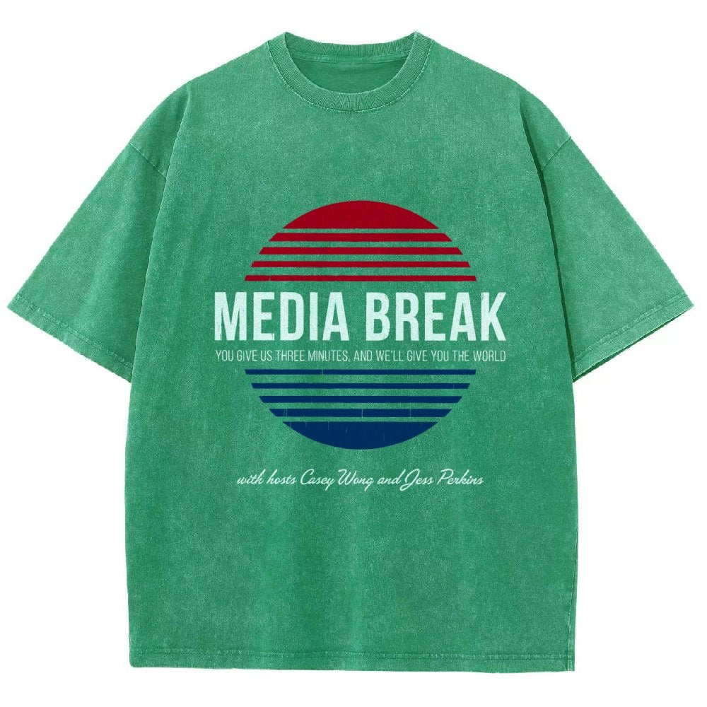 Media Break Vintage Distressed T-shirt