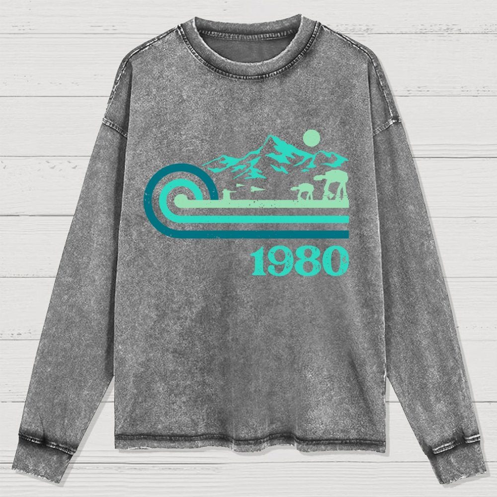 Retro Vintage Base Washed Long Sleeve Tee
