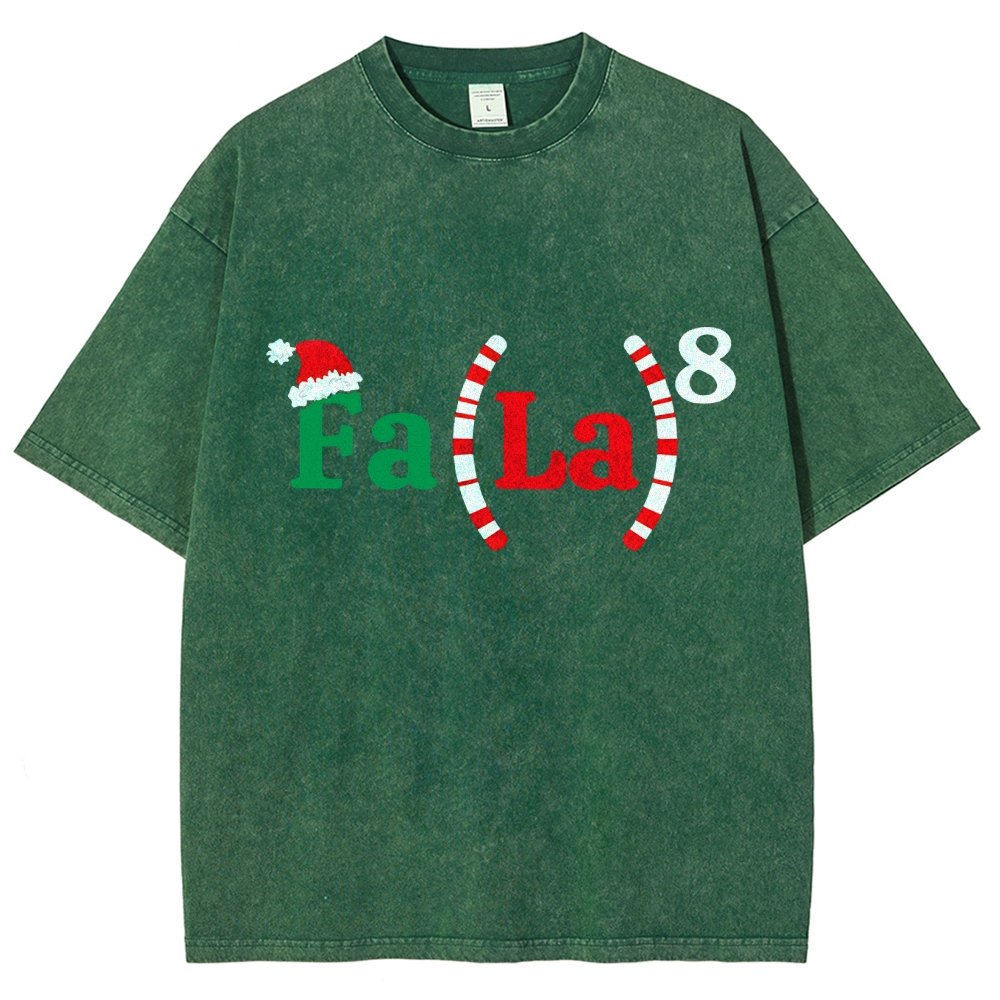 Fa La La La La Christmas Math Vintage Distressed T-shirt