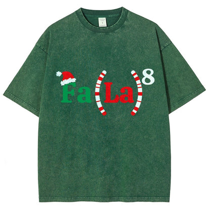Fa La La La La Christmas Math Vintage Distressed T-shirt