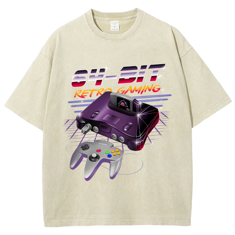 '64-Bit Retro Gaming Vintage Distressed T-shirt