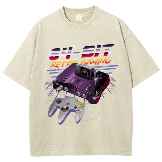 '64-Bit Retro Gaming Vintage Distressed T-shirt