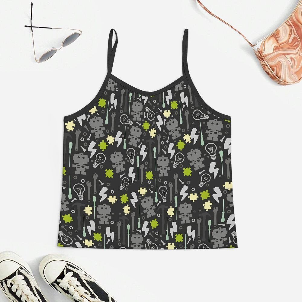 Robot Maintenance Women's Geek Suspender Cami Set