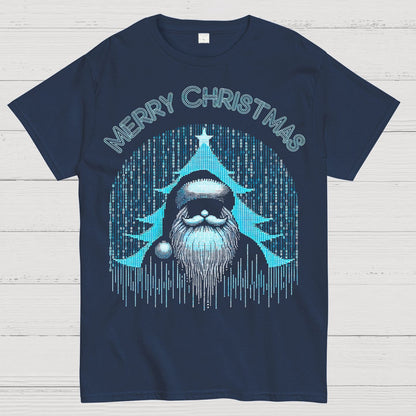 Funny Binary Christmas Santa Clause for Programmer Geek T-Shirt