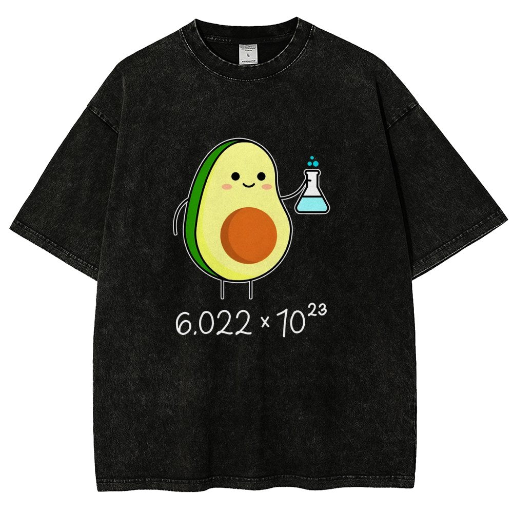 Avogadro's Number Pun. Cute Avocado Chemist Vintage Distressed T-shirt