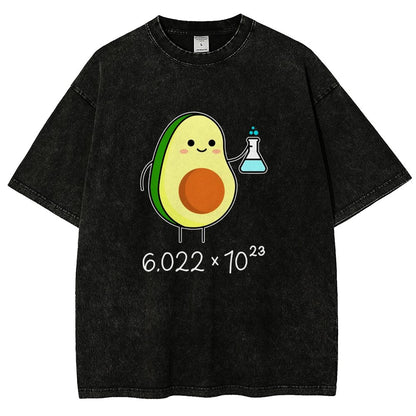 Avogadro's Number Pun. Cute Avocado Chemist Vintage Distressed T-shirt