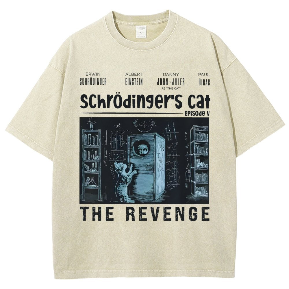 Schrödinger's Cat Revenge Vintage Distressed T-shirt